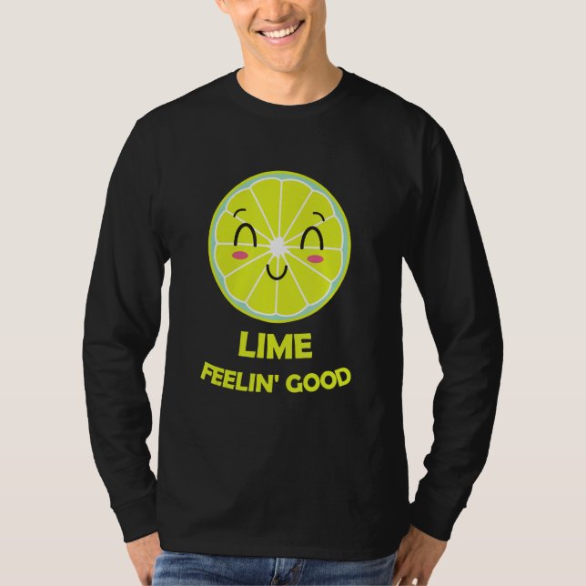Camiseta Lime Feelin' Good Lime Lemon Word Game Laugh (Anverso)