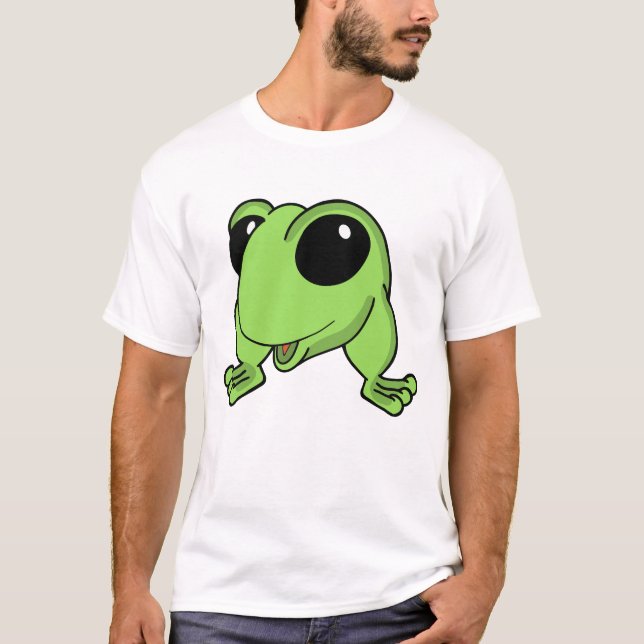 Camiseta Lime Frog Cartoon Cheer (Anverso)