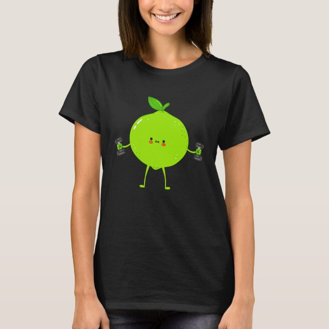 Camiseta Lime Fruit Costume Workout Bodybuilding Lift Gym G (Anverso)