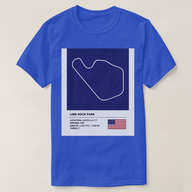 Camiseta Lime Rock Park info TShirt (Diseño del anverso)