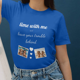 Camiseta lime with me, leave trouble behind, Foto Vorlage