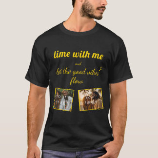 Camiseta lime with me, let the good vibes flow, dein Foto 