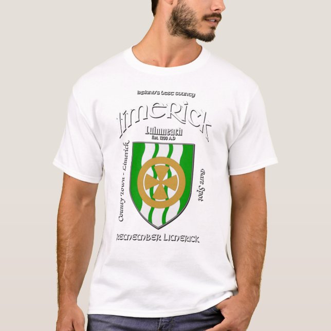 Camiseta Limerick Ireland Escudo T-Shirt (Anverso)