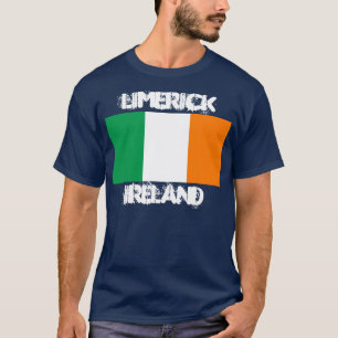 Camiseta Limerick, Irlanda con bandera irlandesa