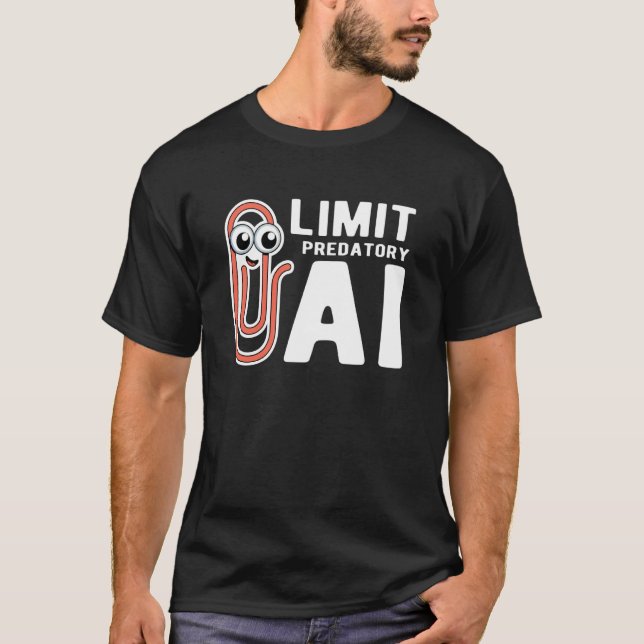 Camiseta Limitar la protección de datos de IA depredadora C (Anverso)