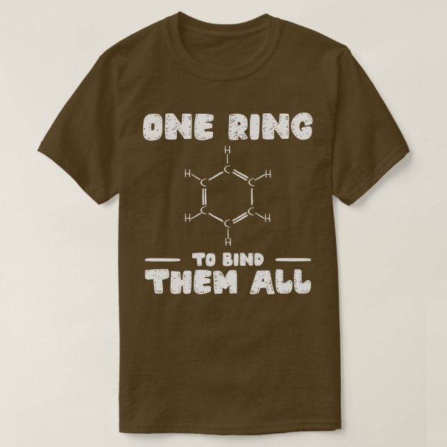 Camiseta Límite de Molécula del anillo de Benzene (Diseño del anverso)