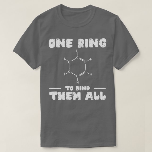 Camiseta Límite de Molécula del anillo de Benzene (Diseño del anverso)