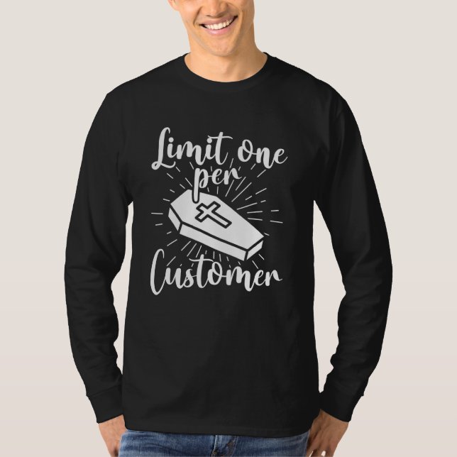 Camiseta Límite de uno por cliente de Morticismo de Casket (Anverso)