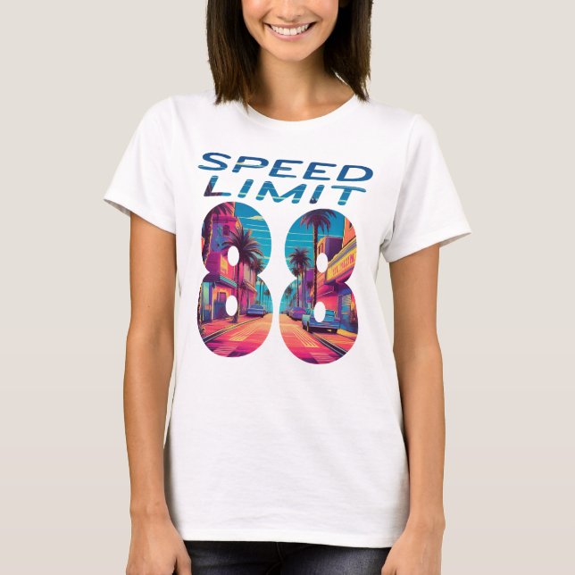 Camiseta Límite de velocidad 88 mujeres (Anverso)