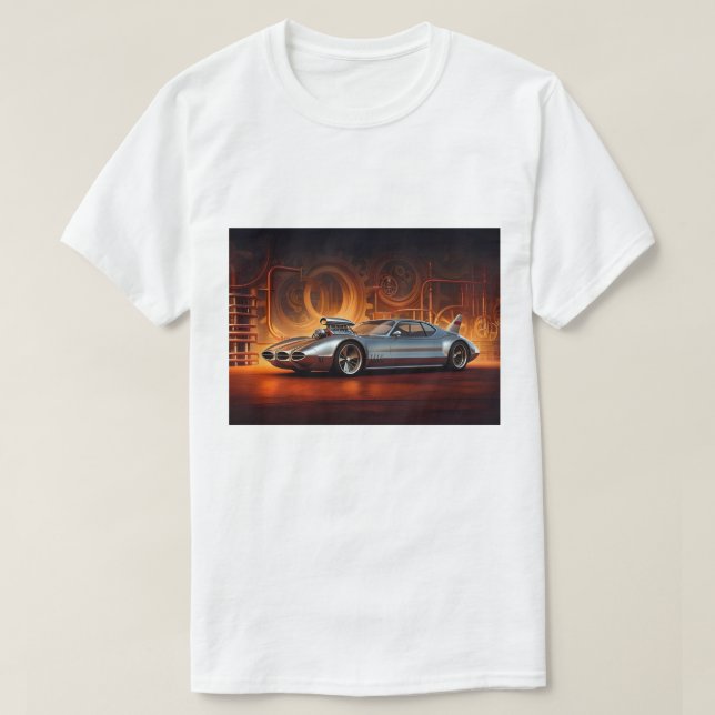 Camiseta Límite de velocidad de auto de diseño (Diseño del anverso)