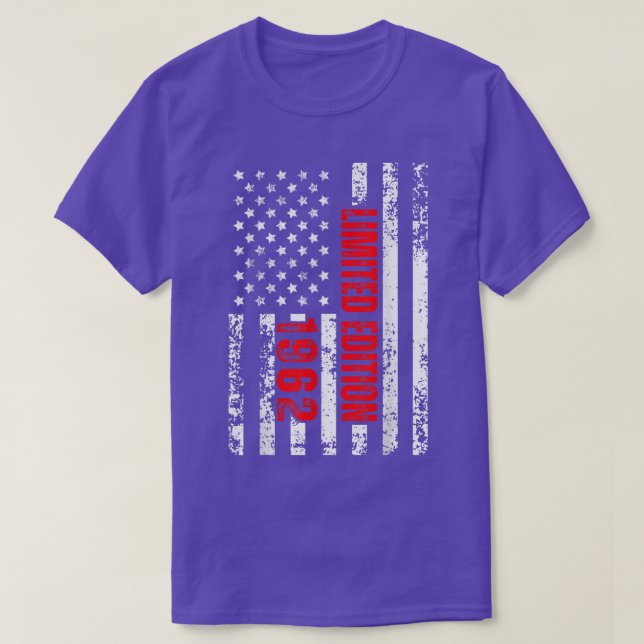 Camiseta Limited Edition and Born in 1962, Patriotic Birthd (Diseño del anverso)