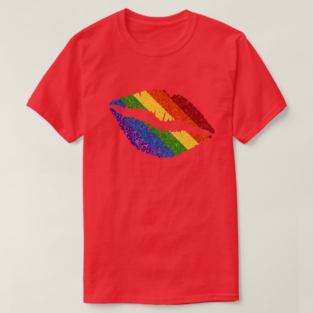 Camiseta Límites del orgullo arcoíris de Purpurinas LGBT (Diseño del anverso)