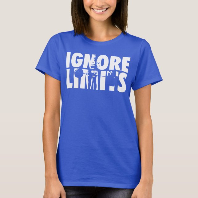 Camiseta LÍMITES IGNORE - Motivación para la elevación de p (Anverso)