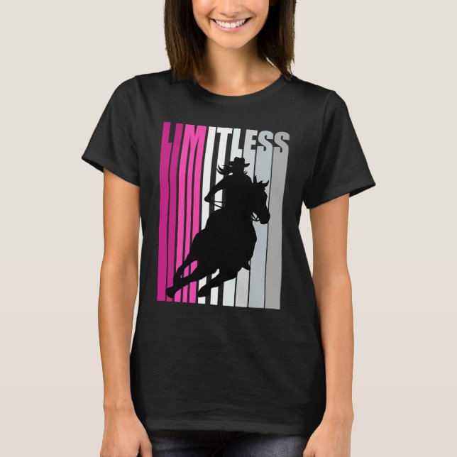 Camiseta Limitless Cowgirl Girls Rodeo Western Southern Pin (Anverso)