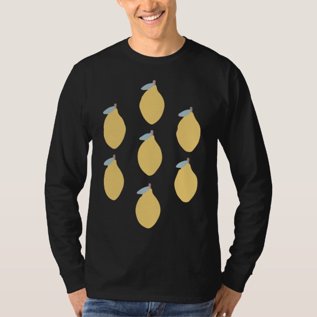 Camiseta Limón - cítricos con un patrón simétrico (Anverso)
