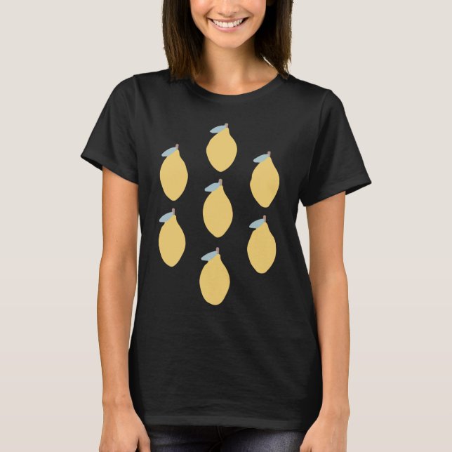Camiseta Limón - cítricos con un patrón simétrico (Anverso)