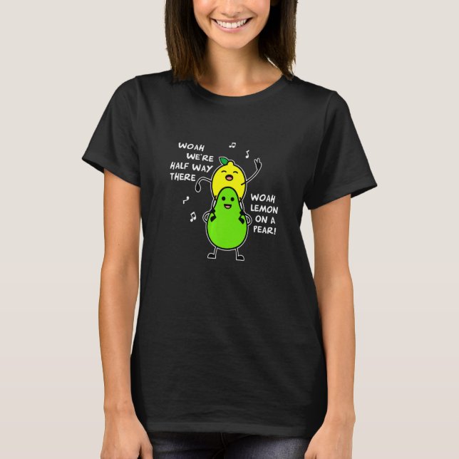 Camiseta Limón En Una Pera   Letra De Comida (Anverso)