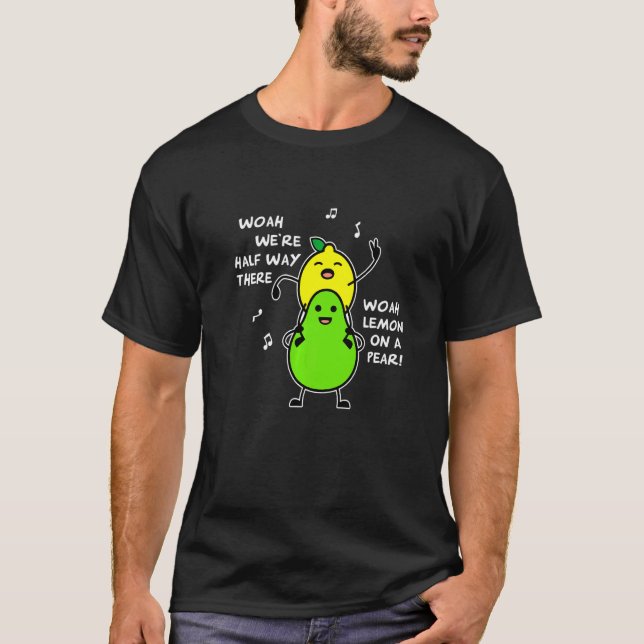 Camiseta Limón En Una Pera   Letra De Comida (Anverso)