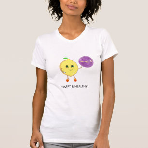 Camiseta Limon feliz adorable con una bola mágica