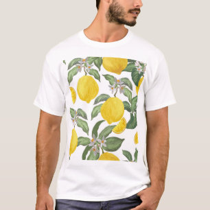 Camiseta Limón: fruto tropical vintage sin soldadura