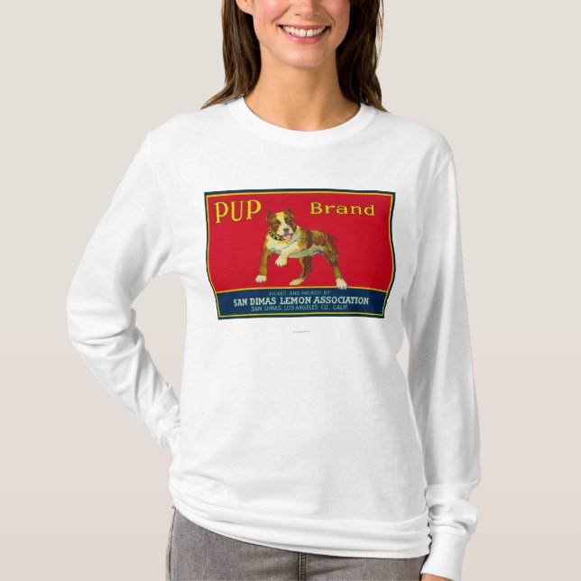 Camiseta Limón LabelSan Dimas, CA del perrito (Anverso)