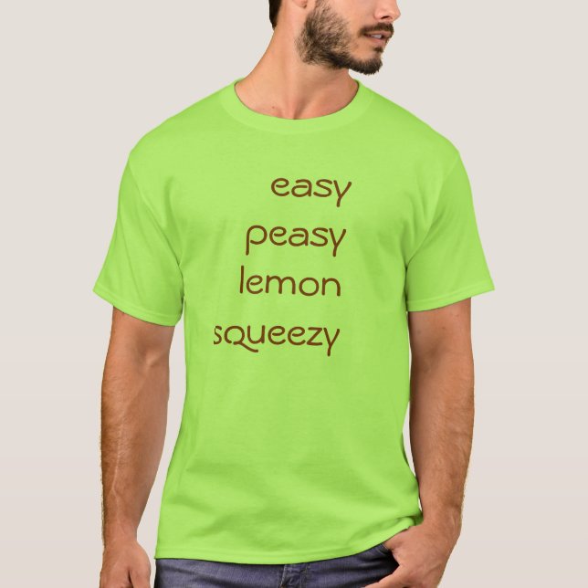 Camiseta limón peasy fácil squeezy (Anverso)