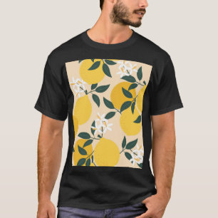 Camiseta Limón Vintage: Textura de fruta sin foco.
