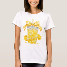 Camiseta Limonada Fresca Verano PNG Diseño de Citricos Acua