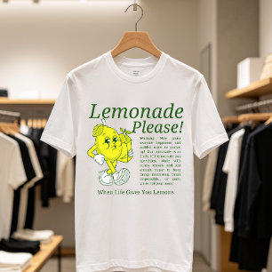 Camiseta Limonada Por Favor Dibujo Animado Retro Limón