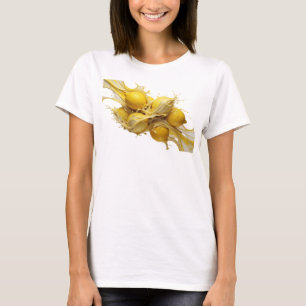 Camiseta Limoncillos abstractos dorados y hermosos