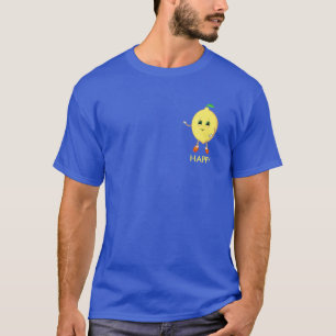 Camiseta Limoncito alegre de dibujos animados y caligrafía