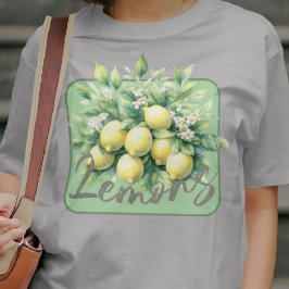 Camiseta Limones Acuarela Frutas Botánica