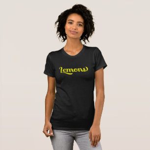 Camiseta Limones Amarillos Gráfica Tipo Retro Moda Fresca