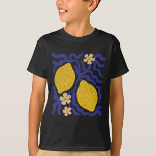 Camiseta Limones Boho Floral Mediterráneo Vacaciones de Ver