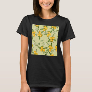 Camiseta Limones de estilo acuarela en amarillo y verde