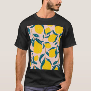 Camiseta Limones gráficos ilustrados: patrón transparente r