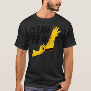 Camiseta Limpia Maníaca de la Limpieza Equipo de Mujeres d