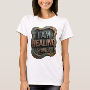 Camiseta Limpia Naranja Slogan I AM HEALING