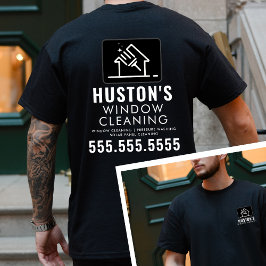 Camiseta Limpiador de la ventana de lavado del logotipo de