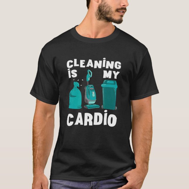 Camiseta Limpiador de vacío Cardio Limpieza Papelera de la  (Anverso)