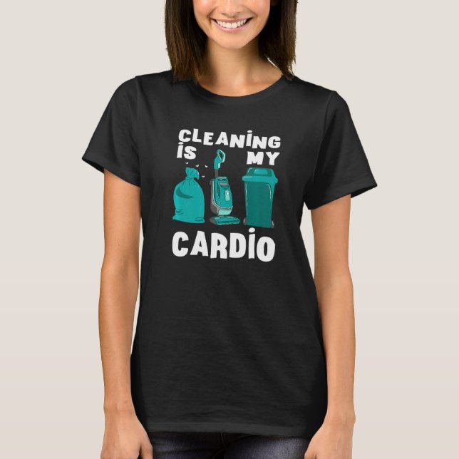 Camiseta Limpiador de vacío Cardio Limpieza Papelera de la  (Anverso)