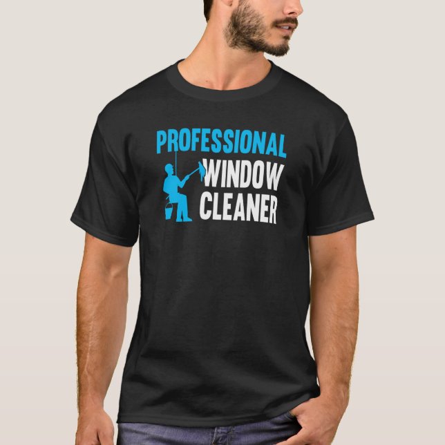 Camiseta Limpiador de ventanas profesional (Anverso)