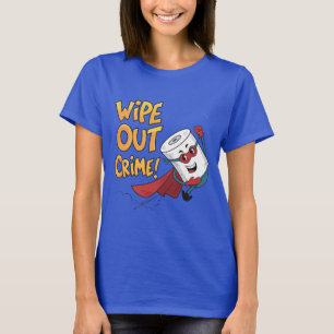 Camiseta Limpiar el crimen - Superhéroe de papel higiénico