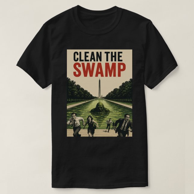 CAMISETA LIMPIAR EL PANTANO (Diseño del anverso)