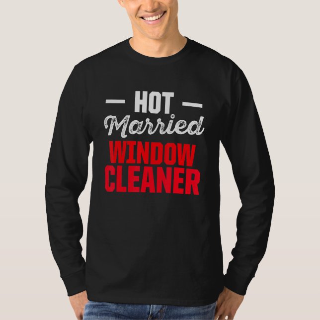Camiseta Limpieza casada con limpiador de ventanas (Anverso)