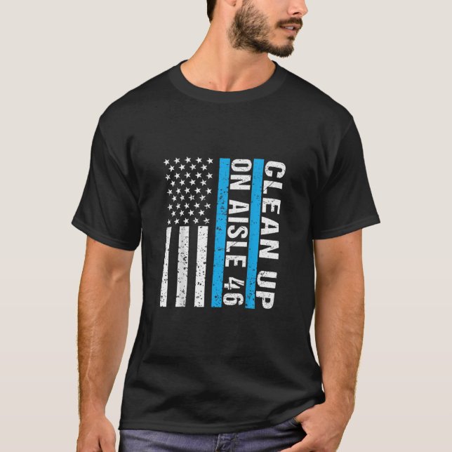 Camiseta Limpieza De Aisle 46 Impeach Biden 46 Hombres O (Anverso)