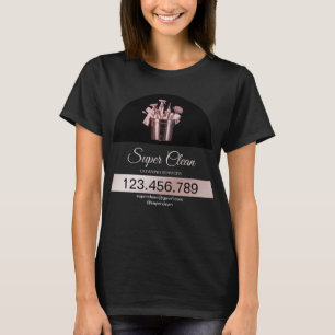 Camiseta Limpieza de casa de criadas limpieza holograma