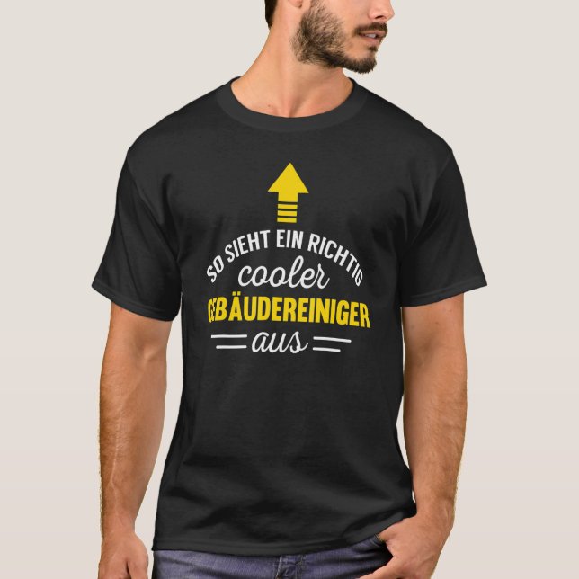Camiseta Limpieza De Edificios De Hombres Diciendo Que La R (Anverso)