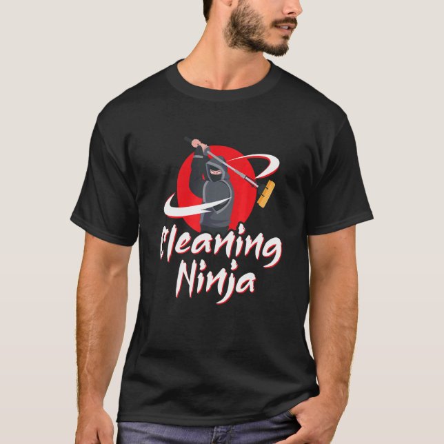 Camiseta Limpieza de Ninja Janitor Custodior Hous (Anverso)