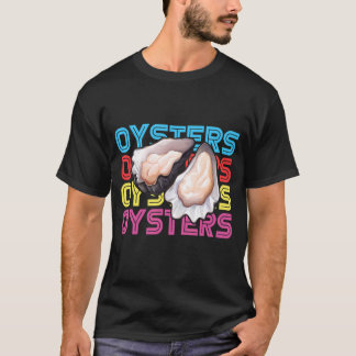Camiseta Limpieza De Ostras Y Ostras De Mariscos
